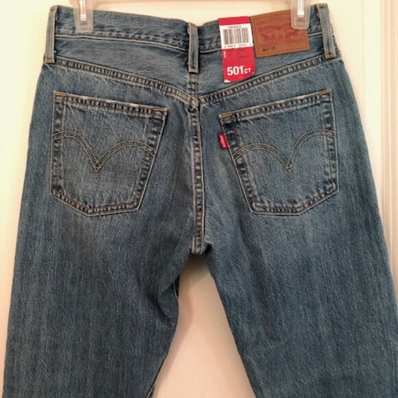 NWT Levi's 501 CT Denim Jeans Waist 24" Inseam 32" Cropped - Picture 10 of 15